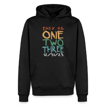 Einfach wie ein zwei drei 123 Happy 123s Day 123Sd - Männer Premium Bio Hoodie - Schwarz - Vorne - Nico (187cm)