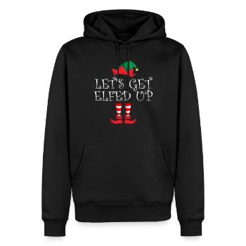 Lassen Sie uns Elfen in der Familie finden - Männer Premium Bio Hoodie - Schwarz - Vorne - Nico (187cm)