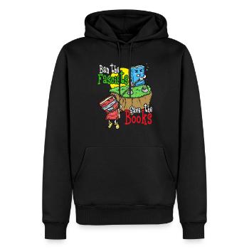 Verbot der Faschisten retten die B�cher. Lesen Sie - Männer Premium Bio Hoodie - Schwarz - Vorne - Nico (187cm)