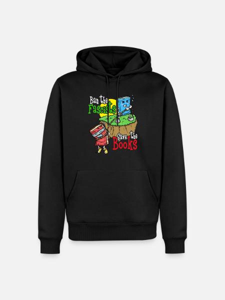Verbot der Faschisten retten die B�cher. Lesen Sie - Männer Premium Bio Hoodie - Schwarz