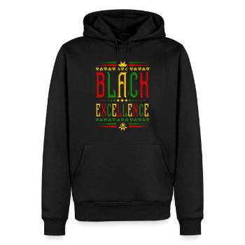 Black Excellence HBCU Abschluss Black Exzellenz - Männer Premium Bio Hoodie - Schwarz - Vorne - Nico (187cm)