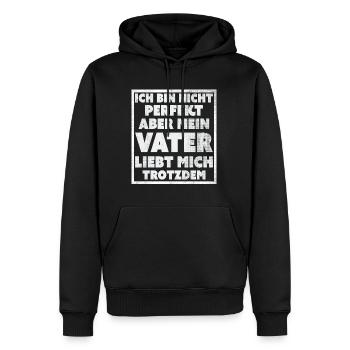 Lustige Sprüche T-Shirt online bestellen ,nur hier - Männer Premium Bio Hoodie - Schwarz - Vorne - Nico (187cm)