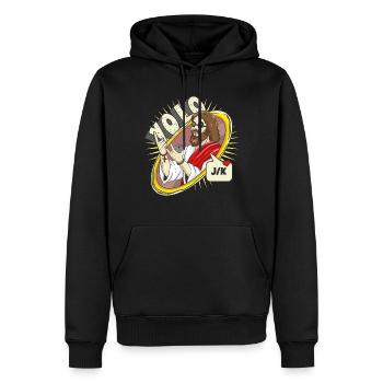 Yolo jk Jesus Ostern lustige Vermutungen, wer R�ck - Männer Premium Bio Hoodie - Schwarz - Vorne - Nico (187cm)