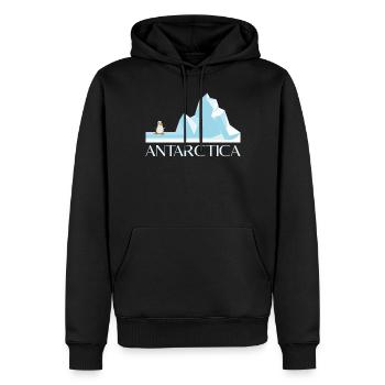 Die Antarktis war dort Antarktis Urlaub - Männer Premium Bio Hoodie - Schwarz - Vorne - Nico (187cm)
