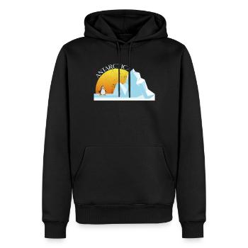 Antarktis Sonnenuntergang war dort Antarktis Urlau - Männer Premium Bio Hoodie - Schwarz - Vorne - Nico (187cm)