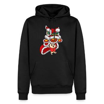 Chinesisches Neujahr des Kaninchens 2023 Jahr Kani - Männer Premium Bio Hoodie - Schwarz - Vorne - Nico (187cm)