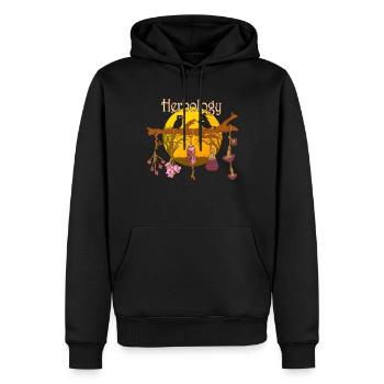Herbologie Hexenpflanze Kr�uterrank HerbologieKr�u - Männer Premium Bio Hoodie - Schwarz - Vorne - Nico (187cm)