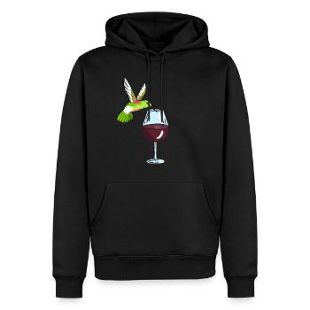 Hummingbird trinken Wein Vogelbeobachter Kolibri - Männer Premium Bio Hoodie - Schwarz - Vorne - Nico (187cm)