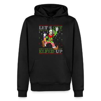 Lassen Sie uns Elfen in der Familie finden - Männer Premium Bio Hoodie - Schwarz - Vorne - Nico (187cm)