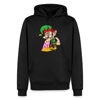 Kotzen Elf Funny Christmas Elf Drunk Elf KotzeKopp - Männer Premium Bio Hoodie - Schwarz - Vorne - Nico (187cm)