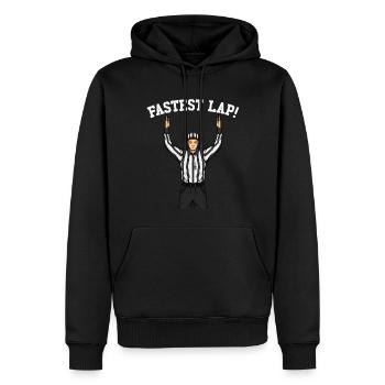 Ahnungslose Sportfan -Schiedsrichter am schnellste - Männer Premium Bio Hoodie - Schwarz - Vorne - Nico (187cm)