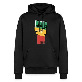 Juneteenth Protest Fist 1865 Schwarze FreiheitJune - Männer Premium Bio Hoodie - Schwarz - Vorne - Nico (187cm)