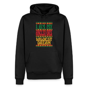 Ich bin meine Vorfahren wildesten Traum Juneteenth - Männer Premium Bio Hoodie - Schwarz - Vorne - Nico (187cm)