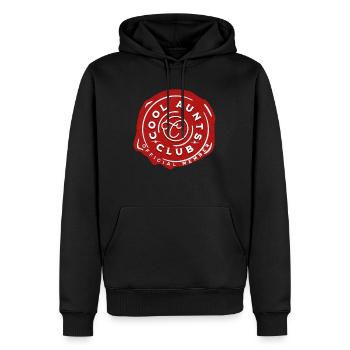 Cool Tanten Club Vintage Cool Tanten Club - Männer Premium Bio Hoodie - Schwarz - Vorne - Nico (187cm)