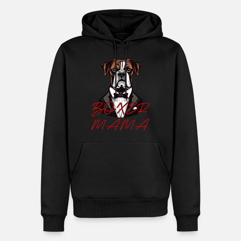 Boxer chien Mama - Sweat à capuche Premium bio Homme - undefined