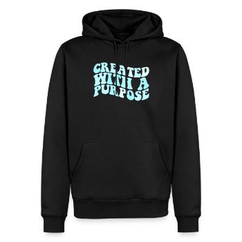 Mit einem Zweck erzeugt, christlicher Gl�ubiger Je - Männer Premium Bio Hoodie - Schwarz - Vorne - Nico (187cm)