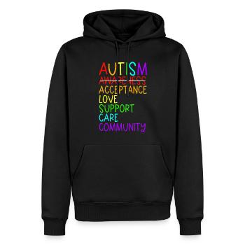 Autismusbewusstsein Autismus AkzeptanzHemd - Männer Premium Bio Hoodie - Schwarz - Vorne - Nico (187cm)
