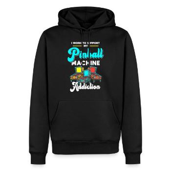 Pinball Arcade Pinball Machine Retro Gamer - Sweat à capuche Premium bio Homme - noir - Devant - Nico (187cm)