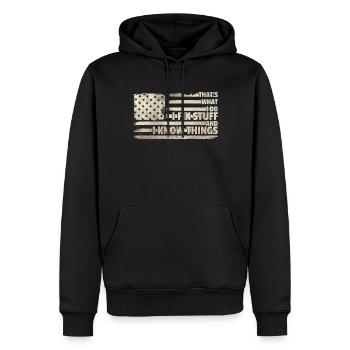 Das ist es, was ich tue, ich repariere Sachen und - Männer Premium Bio Hoodie - Schwarz - Vorne - Nico (187cm)