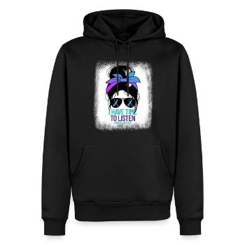Ich habe Zeit, Ihr Leben zuzuh�renich habe ZeitHem - Männer Premium Bio Hoodie - Schwarz - Vorne - Nico (187cm)