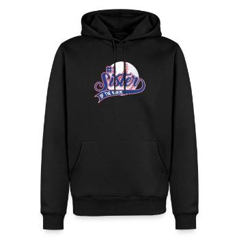 Schwester der Rookie 1. Geburtstag Baseballfamilie - Männer Premium Bio Hoodie - Schwarz - Vorne - Nico (187cm)