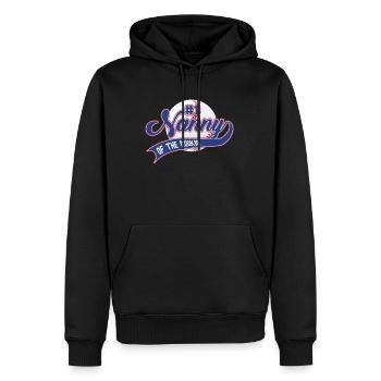 Nanny der Rookie 1. Geburtstag Baseballfamilie - Männer Premium Bio Hoodie - Schwarz - Vorne - Nico (187cm)