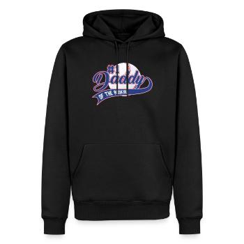 Papa des Rookie 1. Geburtstags Baseballfamilie - Männer Premium Bio Hoodie - Schwarz - Vorne - Nico (187cm)