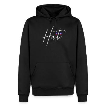 Haiti s��e Haiti Flagge Herzen stolze haitianische - Männer Premium Bio Hoodie - Schwarz - Vorne - Nico (187cm)