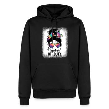 Lehrer au�erhalb des Dienstes Frauen -Messy Br�tch - Männer Premium Bio Hoodie - Schwarz - Vorne - Nico (187cm)