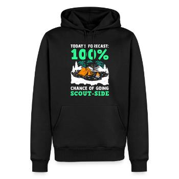 Scout Scout Guide Scouting Camping - Sweat à capuche Premium bio Homme - noir - Devant - Nico (187cm)