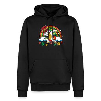 Juneteenthcorn Unicorn Black History Juneteenth - Männer Premium Bio Hoodie - Schwarz - Vorne - Nico (187cm)
