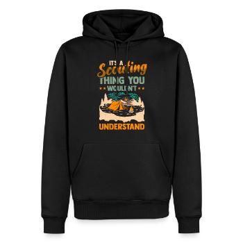 Boy Scouts Camping Camping Scouting - Men’s Premium Organic Hoodie - black - Front - Nico (187cm)