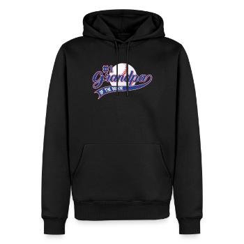 Opa der Rookie 1. Geburtstag Baseballfamilie - Männer Premium Bio Hoodie - Schwarz - Vorne - Nico (187cm)