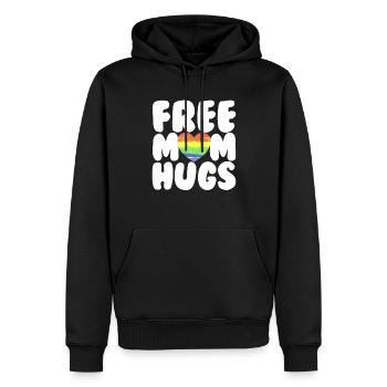 Kostenlose Mutter Umarmungen LGBTQ plus Regenbogen - Männer Premium Bio Hoodie - Schwarz - Vorne - Nico (187cm)