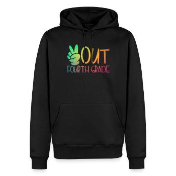 Frieden aus der vierten Klasse Graduierung Frieden - Männer Premium Bio Hoodie - Schwarz - Vorne - Nico (187cm)