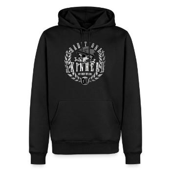 Unique Oi Skinhead - Sweat à capuche Premium bio Homme - noir - Devant - Nico (187cm)