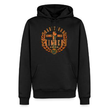 Unique Oi Skinhead - Sweat à capuche Premium bio Homme - noir - Devant - Nico (187cm)