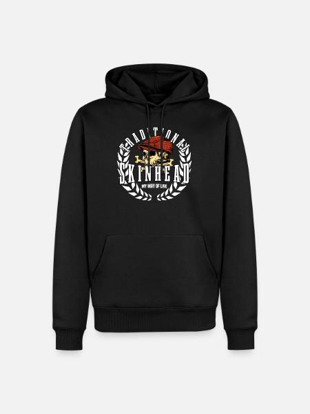 Unique Oi Skinhead - Sweat à capuche Premium bio Homme - noir