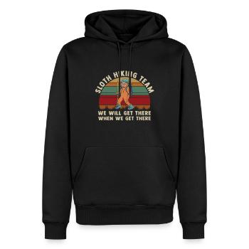 Randonnées Randonnées Randonnées Alpinistes - Sweat à capuche Premium bio Homme - noir - Devant - Nico (187cm)