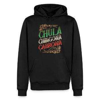 Chula Chingona Cabrona Latina Mexicana Frauen Chul - Männer Premium Bio Hoodie - Schwarz - Vorne - Nico (187cm)