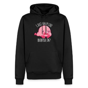 Ich mag Blobfish ok Blobfish LiebhaberHaustier Blo - Männer Premium Bio Hoodie - Schwarz - Vorne - Nico (187cm)