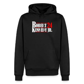 Robert Kennedy Jr. f�r Pr�sident '24 RFK Jr. 2024 - Männer Premium Bio Hoodie - Schwarz - Vorne - Nico (187cm)