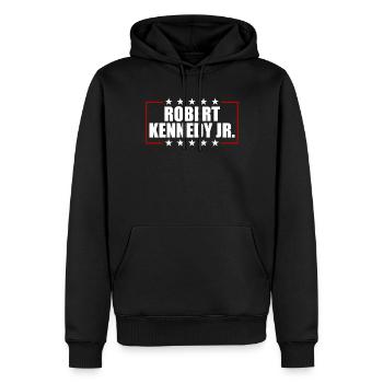Robert Kennedy Jr. f�r Pr�sident '24 RFK Jr. 2024 - Männer Premium Bio Hoodie - Schwarz - Vorne - Nico (187cm)