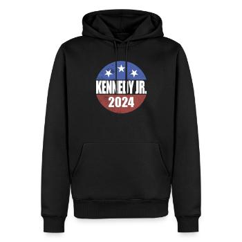 Robert Kennedy Jr. f�r Pr�sident '24 RFK Jr. 2024 - Männer Premium Bio Hoodie - Schwarz - Vorne - Nico (187cm)