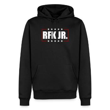 Robert Kennedy Jr. f�r Pr�sident '24 RFK Jr. 2024 - Männer Premium Bio Hoodie - Schwarz - Vorne - Nico (187cm)