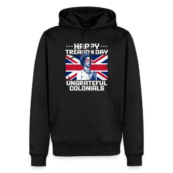 Happy Treason Day undankeful Colonials Elizabethko - Männer Premium Bio Hoodie - Schwarz - Vorne - Nico (187cm)