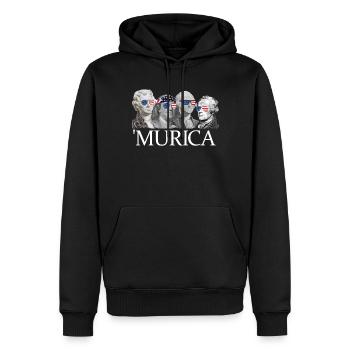 Murica Gr�ndungsv�ter patriotisch 4. Juli Murica - Männer Premium Bio Hoodie - Schwarz - Vorne - Nico (187cm)