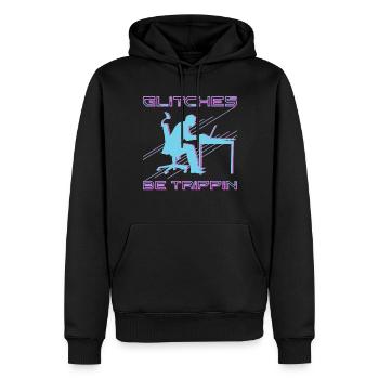 St�rungen sein trippin lustiger Computerprogrammie - Männer Premium Bio Hoodie - Schwarz - Vorne - Nico (187cm)