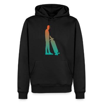Skater Skateboard Fahrer Skateboardfahrer - Männer Premium Bio Hoodie - Schwarz - Vorne - Nico (187cm)