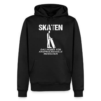 Skater Skateboard Fahrer Skaten Spruch Geschenk - Männer Premium Bio Hoodie - Schwarz - Vorne - Nico (187cm)